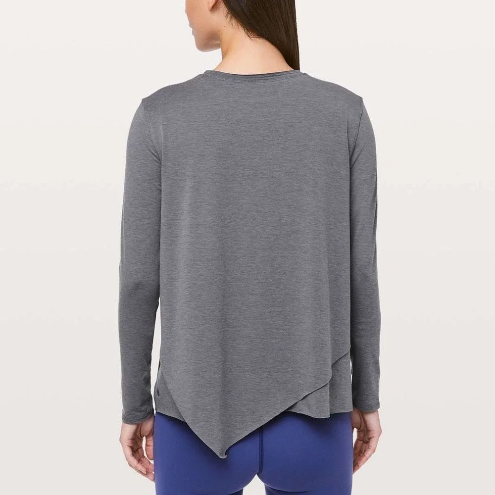 Lululemon‎ Heathered Titanium Gray Sweetest Day Tencel Long Sleeve Size 4